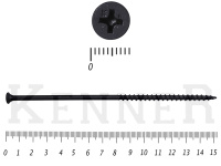 Саморез черный по дереву усиленный Kn KENNER 4,8х152 (10кг/700)