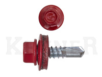 Саморез кровельный 5,5х19 RAL3003, красный рубин Kn KENNER (300шт) Фасовка