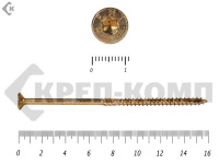 Саморезы Конструкционные, потай Torx, желтый цинк  6.0х160 мм ПРОФИ HIMTEX (10 шт)