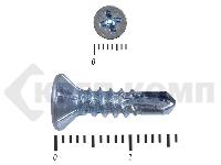 Саморез потай, цинк 3.9 х 16 сверло, DIN 7504P Малая фасовка (200шт)