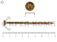 Саморезы Конструкционные, потай Torx, желтый цинк  4.5х 80 мм (100 шт) 