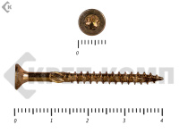 Саморезы Конструкционные, потай Torx, желтый цинк  3.5х 40 мм (200 шт) 