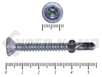 Саморезы Конструкционные, потай Torx, цинк с нарез. ушками на наконечнике 6.3х55 (100 шт)