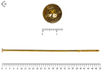 Саморезы Конструкционные, потай Torx, желтый цинк  8.0х500 мм (50 шт) 