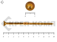 Саморезы Конструкционные, потай Torx, желтый цинк  5.0х100 мм (10 шт) 