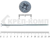Саморез белый цинк POZY 6х140 Фасовка (50шт)