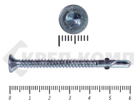 Саморезы Конструкционные, потай Torx, цинк с нарез. ушками на наконечнике 4.8х60 HIMTEX (200 шт)