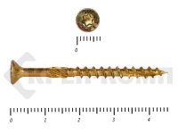 Саморезы Конструкционные, потай Torx, желтый цинк  3.5х 45 мм КРЕП-КОМП (500 шт)