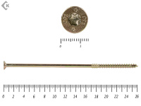 Саморезы Конструкционные, потай Torx, желтый цинк  8.0х260 мм (50 шт) 