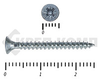 Саморез белый цинк POZY 2,5х25 Фасовка (2000шт)