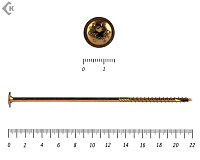 Саморезы с прессшайбой Torx, по дереву, желтый цинк  8.0х220 мм (50 шт)