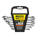 Набор ключей гаечных комбинированных, 6 предметов: 10,12,13,14,17,19 мм, углеродистая сталь 