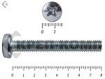 Винт полуцилиндрическая головка,цинк DIN7985 8х 80 (1000шт) – фото