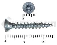 Саморез белый цинк POZY 3х25 Фасовка (1500шт)