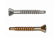 Саморезы для паркета и массивной доски со сверлом 3,2х60 HIMTEX (500шт) Желтый цинк 