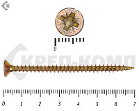 Саморез желтый цинк POZY 4,5х70 Фасовка (150шт)