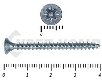 Саморез белый цинк POZY 3х40 (100шт)