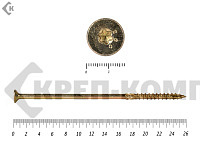 Саморезы Конструкционные, потай Torx, желтый цинк  10х260 мм ПРОФИ HIMTEX (50 шт)