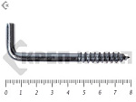 Шуруп с костылём L-образный 8х 80 (5шт) – фото