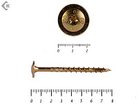 Саморезы с прессшайбой Torx, по дереву, желтый цинк  8.0х 80 мм (50 шт)