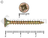 Саморез желтый цинк POZY 3х25 (150шт)