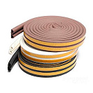 Уплотнитель самоклеящийся Е150, 4х9 мм, 100м, резиновый, коричневый 4Walls (1шт)