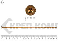 Саморезы Конструкционные, потай Torx, желтый цинк  8.0х400 мм ПРОФИ HIMTEX (50 шт)