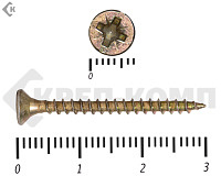 Саморез желтый цинк POZY 3х30 (150шт)