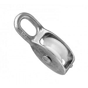 Блок одинарный цинк, шкив пластиковый 15 мм /5/ (50шт)