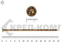 Саморезы Конструкционные, потай Torx, желтый цинк  8.0х260 мм ПРОФИ HIMTEX (50 шт)