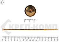 Саморезы с прессшайбой Torx, по дереву, желтый цинк  8.0х360 мм (50 шт)
