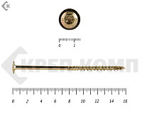 Саморезы с прессшайбой Torx, по дереву, желтый цинк  6.0х160 мм (100 шт)