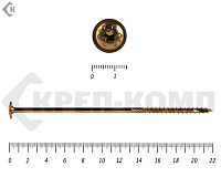 Саморезы с прессшайбой Torx, по дереву, желтый цинк  6.0х220 мм (100 шт)