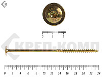 Саморезы с прессшайбой Torx, по дереву, желтый цинк  8.0х240 мм (50 шт)