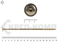 Саморезы с прессшайбой Torx, по дереву, желтый цинк  10х340 мм (25 шт)